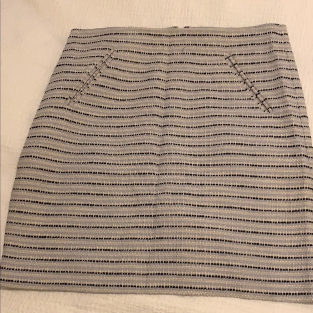 Ann Taylor LOFT Blue and Black Stripped Skirt